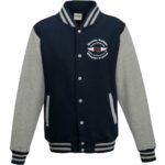 Veste noire avec manches grises, logo brodé.