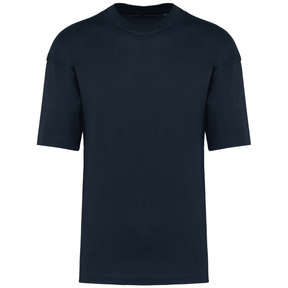 t shirt coupe tendance oversize bleu marine a personnaliser
