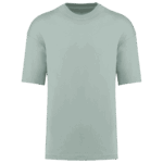 T-shirt vert menthe, manches courtes, col rond.
