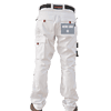 Pantalon blanc avec poches cargo.