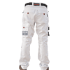 Pantalon de travail blanc avec logo personnalisable.