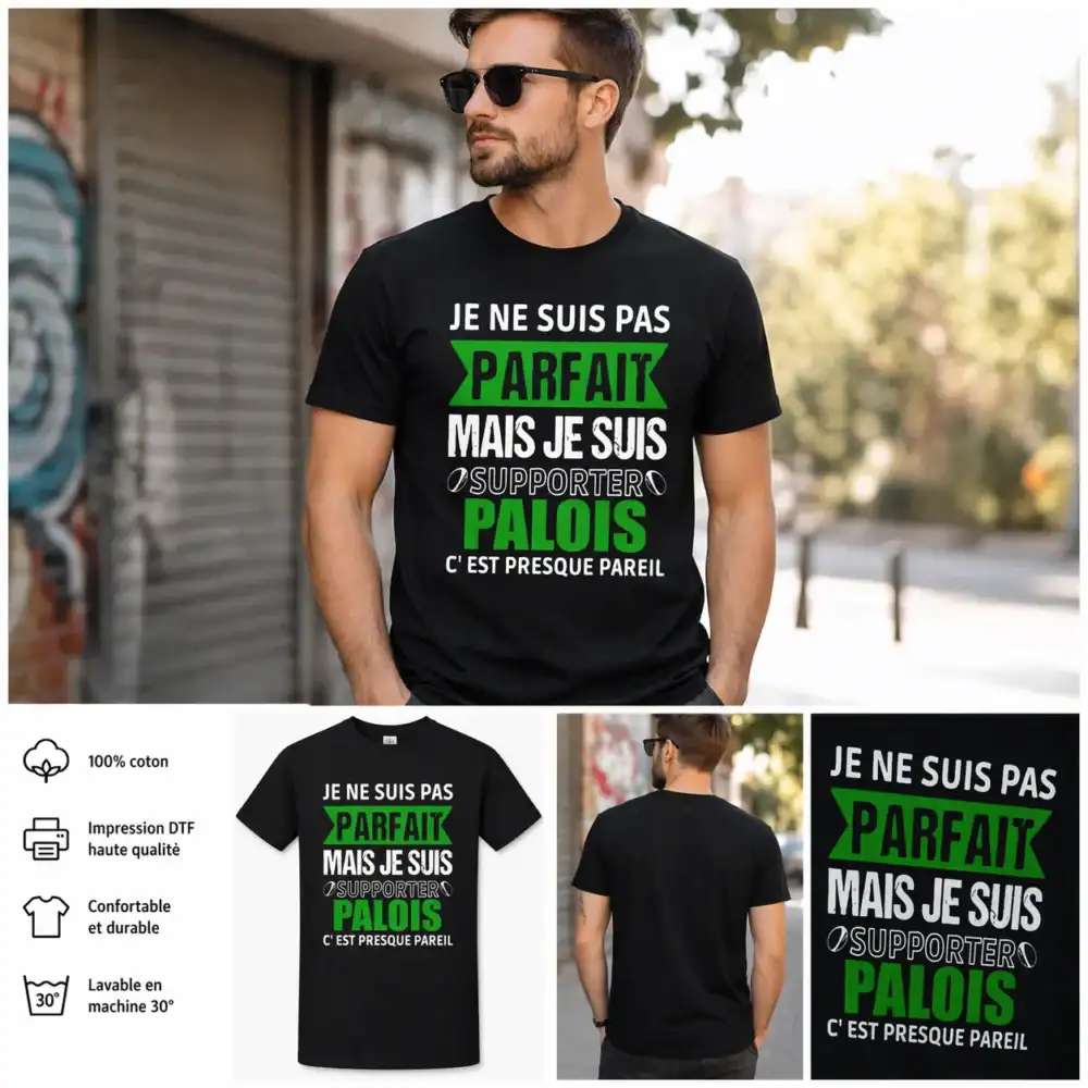 t shirt humour – supporter palois 💚🤍