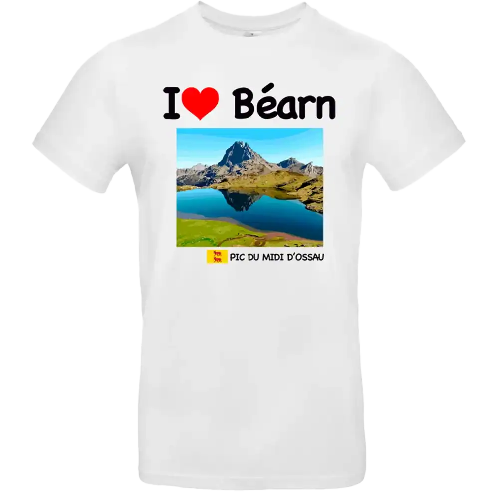 t shirt homme « i love béarn – pic du midi d’ossau » ❤️🏔️