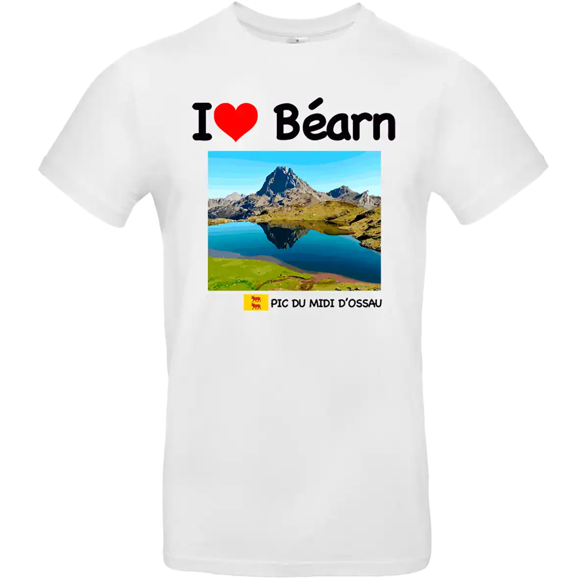 t shirt homme « i love béarn – pic du midi d’ossau » ❤️🏔️