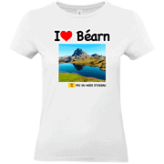 T shirt I Love Béarn Pic du Midi d Ossau impression premium