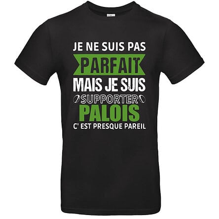 T-shirt noir avec message humoristique français.