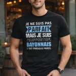 t shirt supporter bayonnais humour rugby noir homme impression DTF pilou shop 64