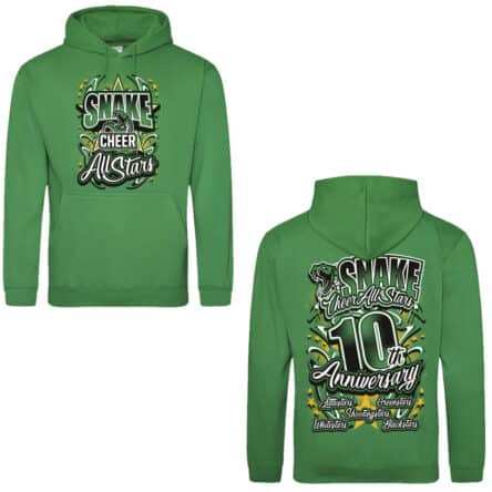 Sweat à capuche vert, logo Snake Cheer All Stars