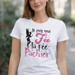 tshirt femme humour je suis une fee la fee pachier blanc impression dtf pilou shop 64
