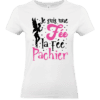T shirt humour la fée pas chier impression premium noir et blanc