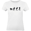 T-shirt avec silhouettes de chats numérotées.