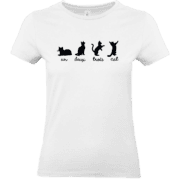 T-shirt avec silhouettes de chats numérotées.