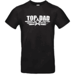 T-shirt noir avec inscription "Top Dad".