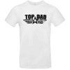 T-shirt blanc avec inscription 'Top Dad'.