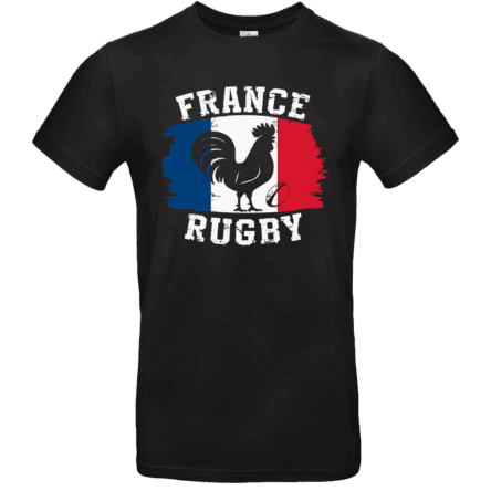 T-shirt rugby France coq tricolore.