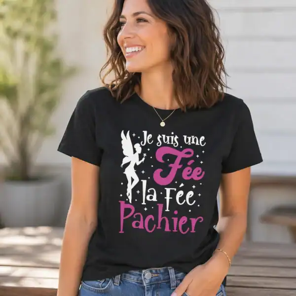 t shirt femme humour “je suis une fée… la fée pachier"