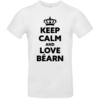 T-shirt blanc avec message 'Keep Calm and Love Béarn'.
