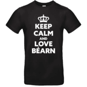 T-shirt noir avec texte Keep Calm Béarn.