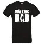 t shirt humour the walking dad papa silhouette enfant noir impression dtf
