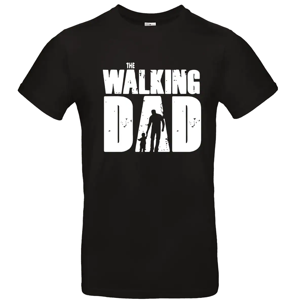 t shirt humour the walking dad papa silhouette enfant noir impression dtf