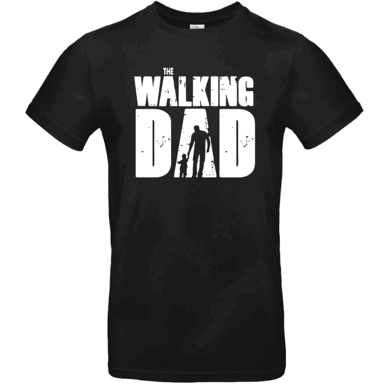 T-shirt noir 'The Walking Dad' style humour