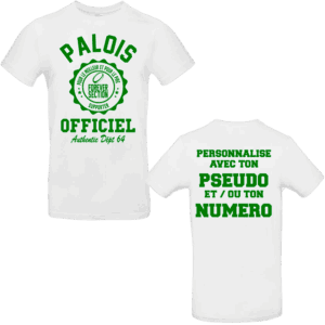 T-shirt personnalisable Palois officiel en blanc.