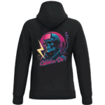 Sweat à capuche noir motif tête de mort soudeur