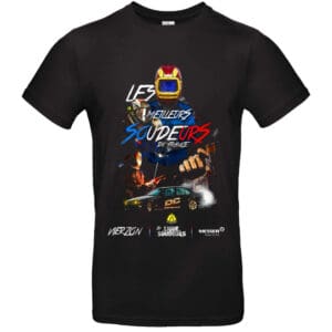 T-shirt noir avec design Sauveteurs de France.