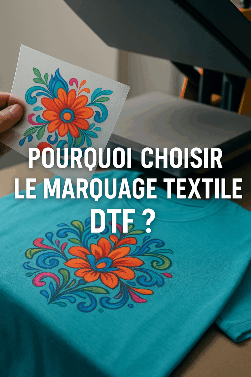 T-shirt avec motif floral coloré et presse.