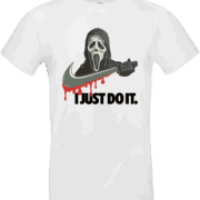 T-shirt parodie de nike et de scream