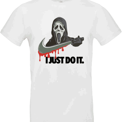 T-shirt parodie de nike et de scream