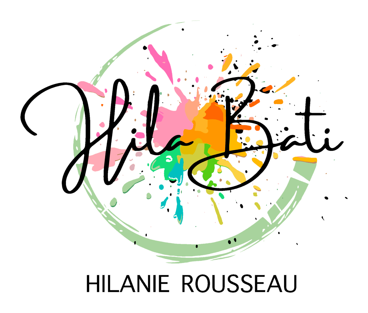Splash d'aquarelle colorée en cercle.