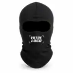 cagoule personnalisée noire avec logo personnalisé sur le visage marquage DTF textile personnalisé pilou shop 64