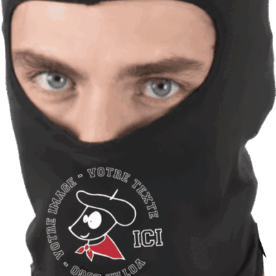 cagoule personnalisée noire impression ultra premium pilou shop 64
