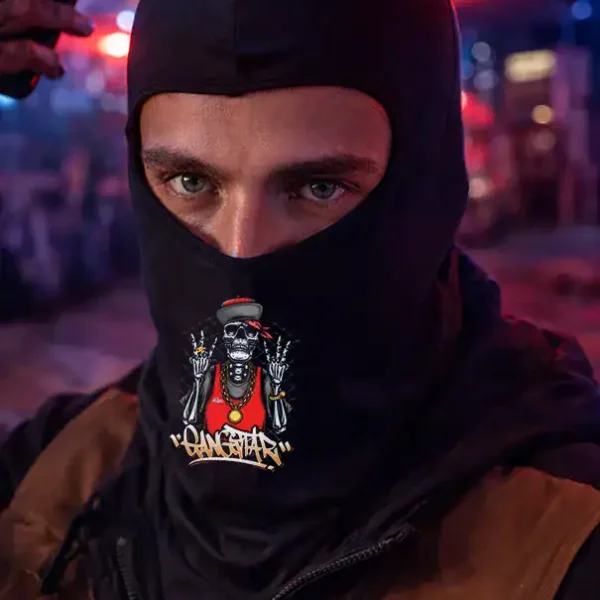 cagoule personnalisée streetwear logo rap impression DTF noir homme