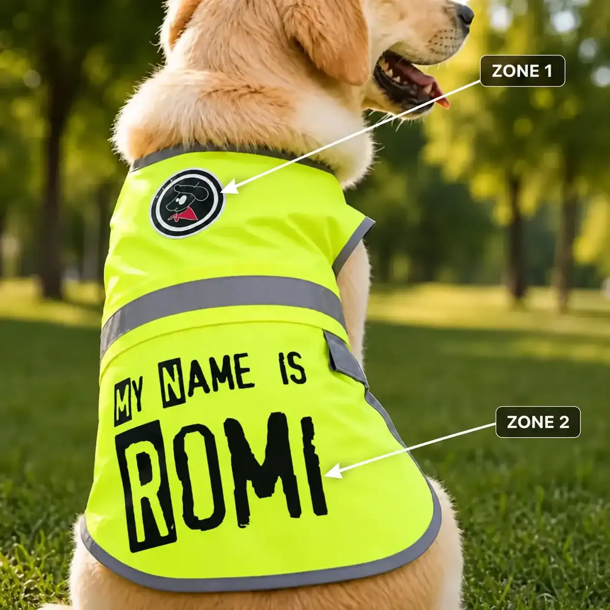 gilet réfléchissant pour chien personnalisable – sécurité & style à 4 pattes 🐾
