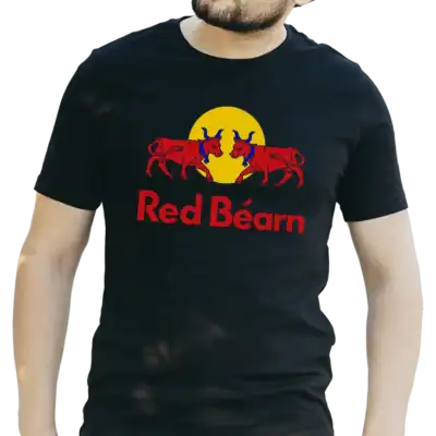 t shirt red bearn noir vaches bearnaises design humour local impression dtf pilou shop 64 porté