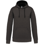Sweat à capuche noir avec poche kangourou.