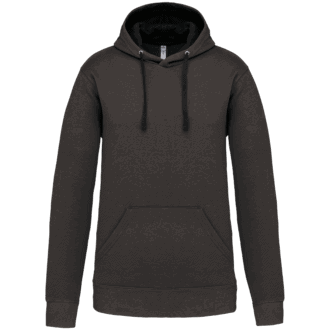 Sweat à capuche noir avec poche kangourou.