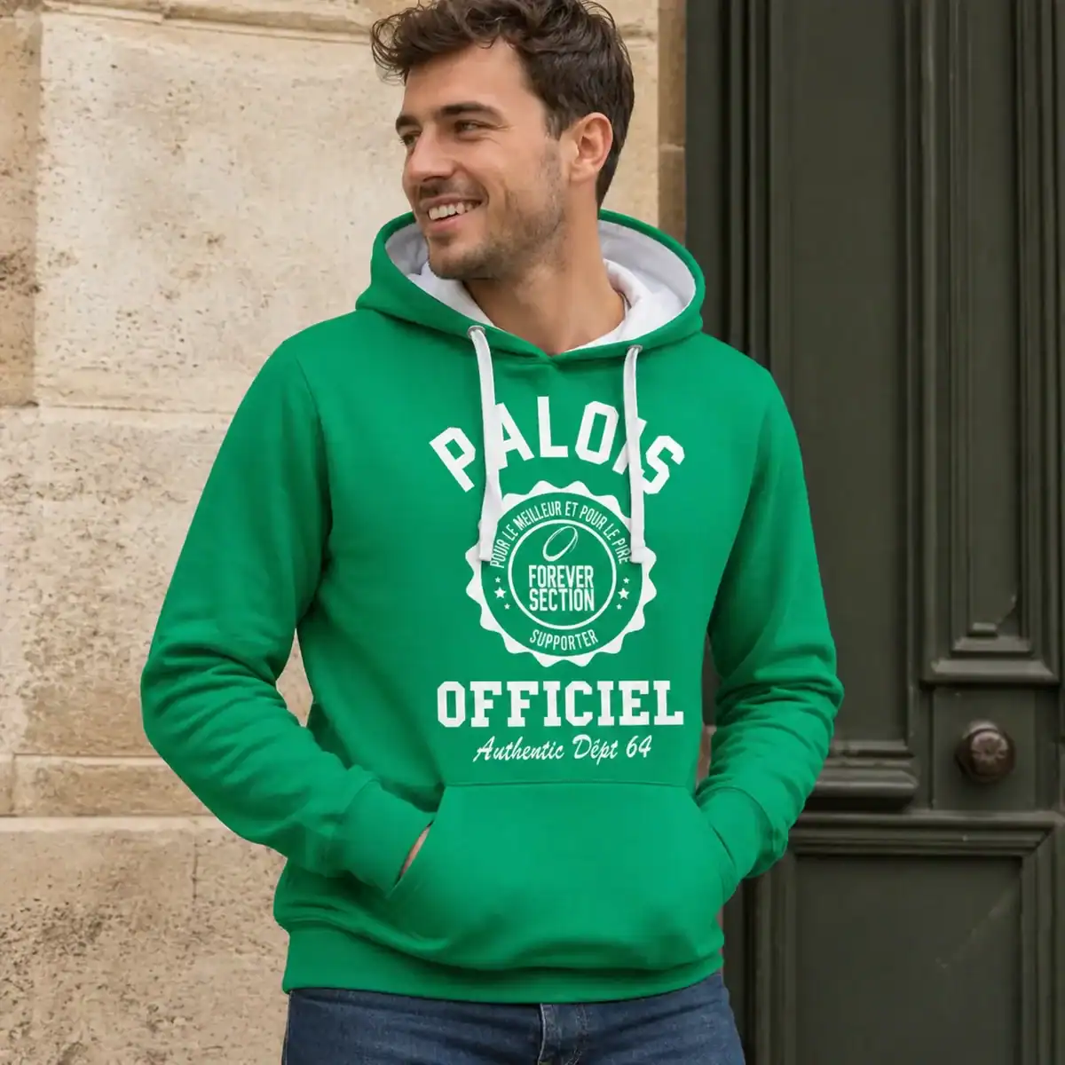 sweat à capuche palois officiel personnalisable – section forever supporter