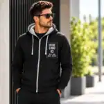 Sweat zippé à capuche personnalisé avec logo, texte, image ou message – impression DTF à Pau