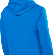 Homme portant un sweat à capuche bleu