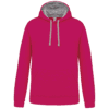 SWEAT BI COULEUR FUSHIA GRIS A PERSONNALISER