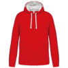 Sweat à capuche rouge unisexe