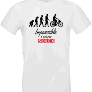 t-shirt blanc Impossible n’est pas Solex motif évolution