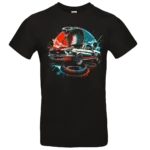 t shirt cobra mustang noir muscle car impression premium pilou shop 64 coupe homme