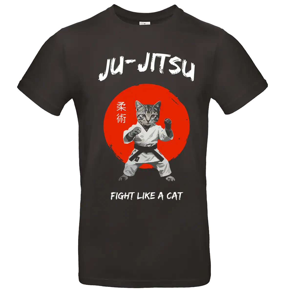 T shirt Ju Jitsu Fight Like a Cat chat arts martiaux impression premium