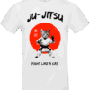 T-shirt chat ju-jitsu combatif.