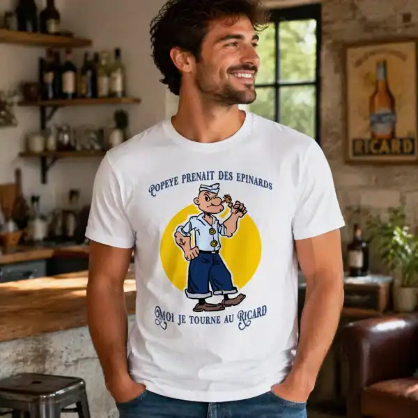 t shirt popeye ricard humour – t shirt apéro drôle été