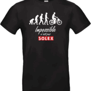 T-shirt noir avec texte Inspirant Solex.